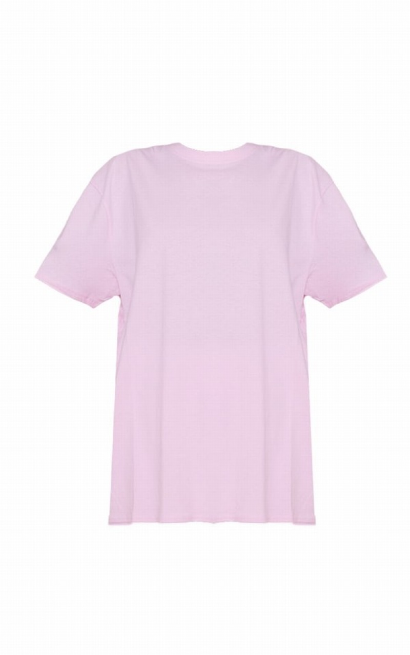 Pink Pretty Little Thing Cotton Baby Oversized T-shirts | HZTGVES-64