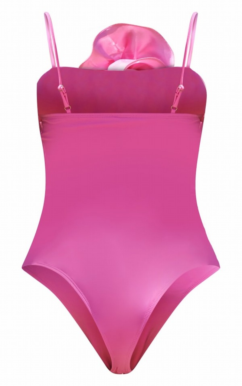 Pink Pretty Little Thing Detachable Flower Detail Swimsuits | TAWHXDF-65