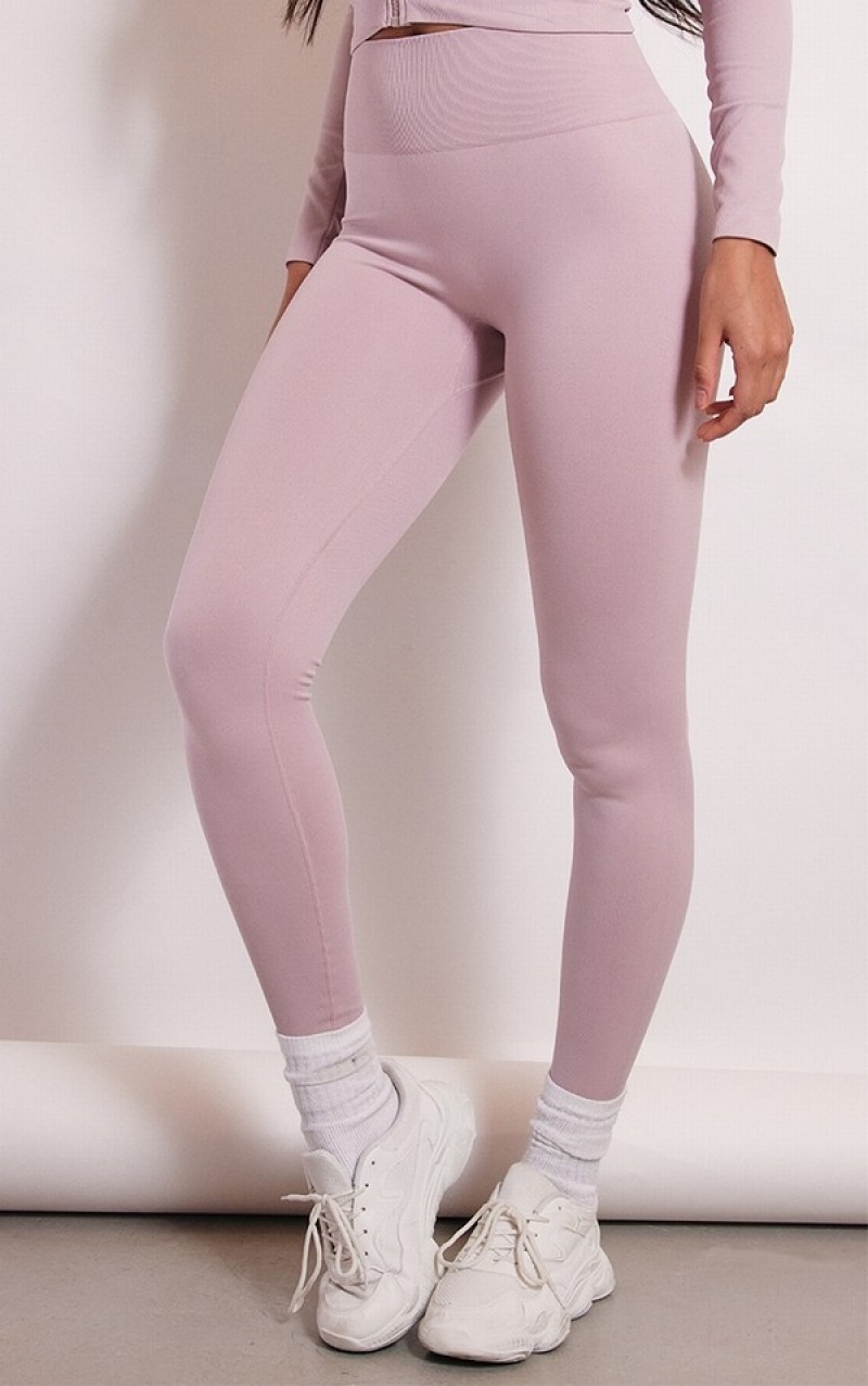 Pink Pretty Little Thing Dusty Basic Seamless High Waist Gym Leggings | VSXWPHJ-70