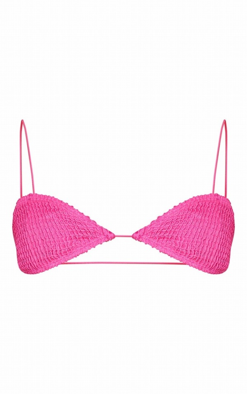 Pink Pretty Little Thing Hot Net Bikini Tops | KBGJUOI-35