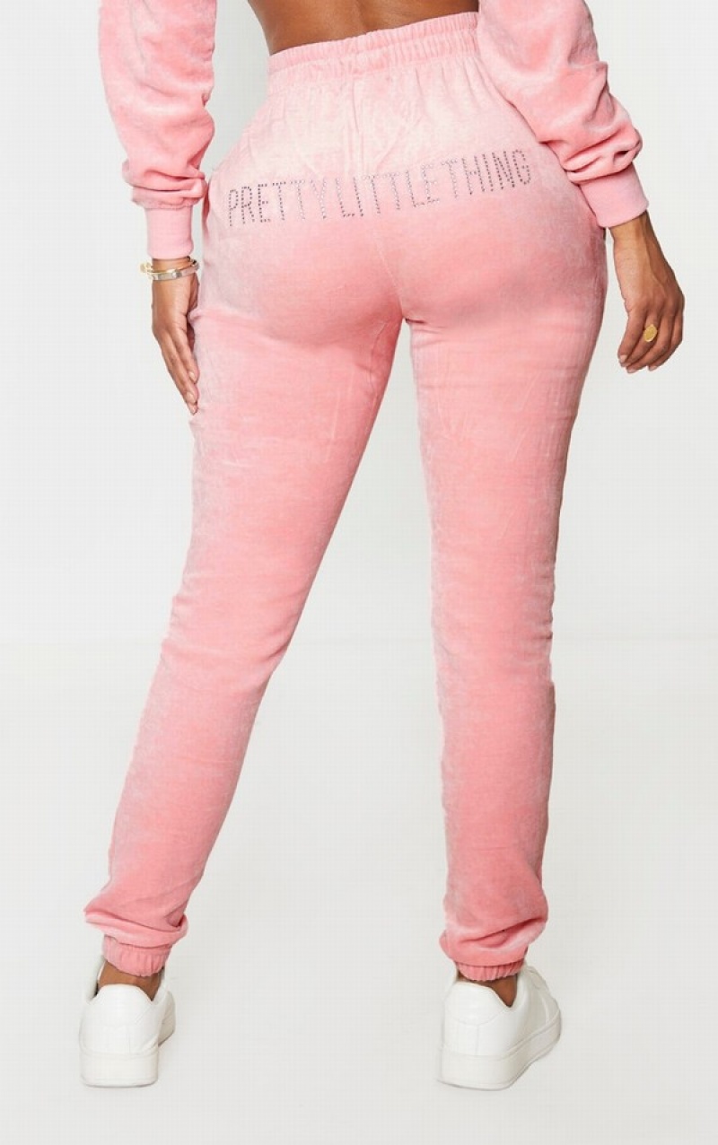 Pink Pretty Little Thing Shape Dusty Velour Skinny Sweatpants | NJGKWTX-83