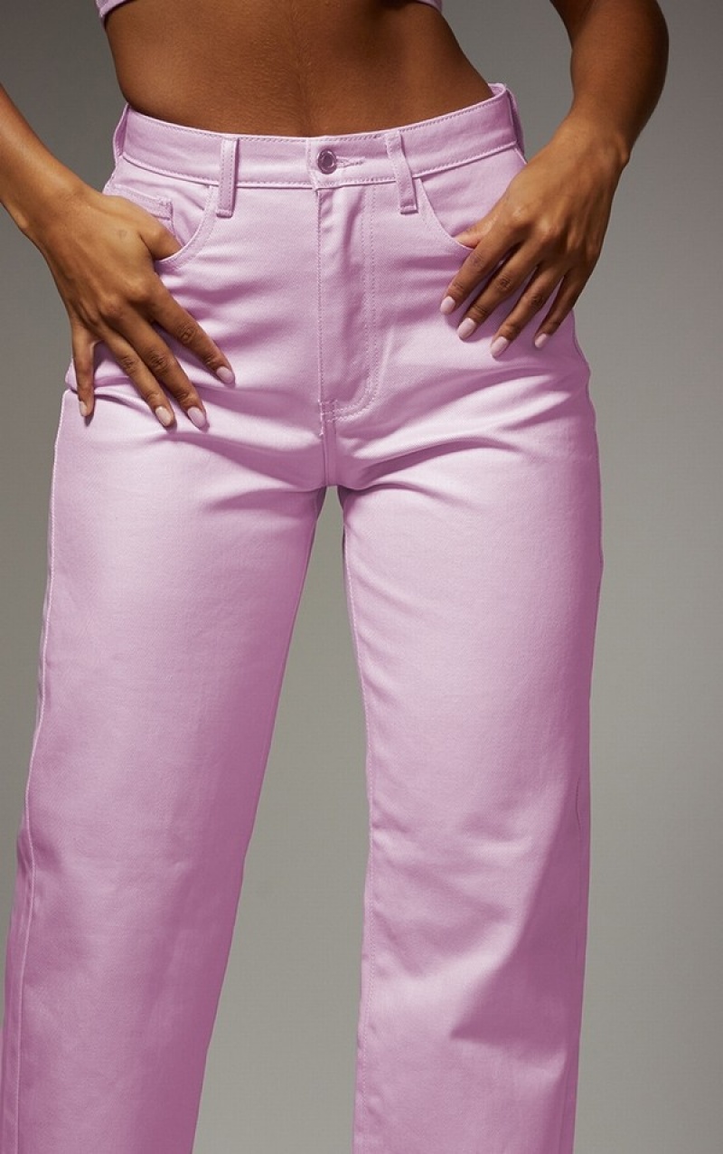 Purple Pretty Little Thing Lilaced Wide Leg Jeans | GOSEXBQ-89