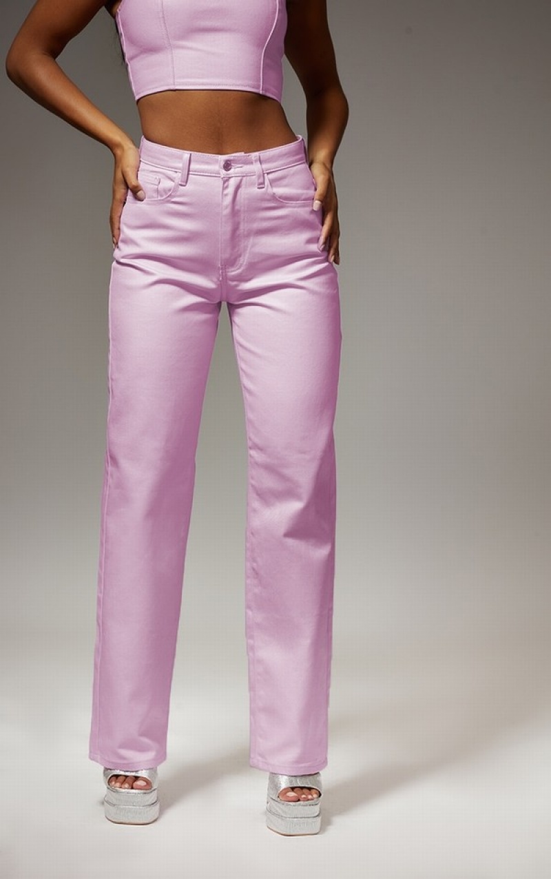 Purple Pretty Little Thing Lilaced Wide Leg Jeans | GOSEXBQ-89