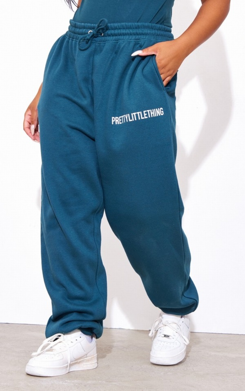 Turquoise Pretty Little Thing Plus Teal High Waisted Sweatpants | DPHCLJG-39