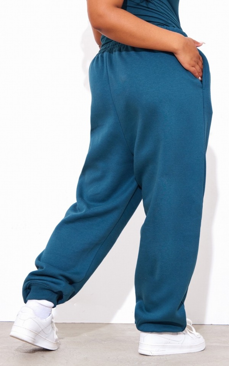 Turquoise Pretty Little Thing Plus Teal High Waisted Sweatpants | DPHCLJG-39