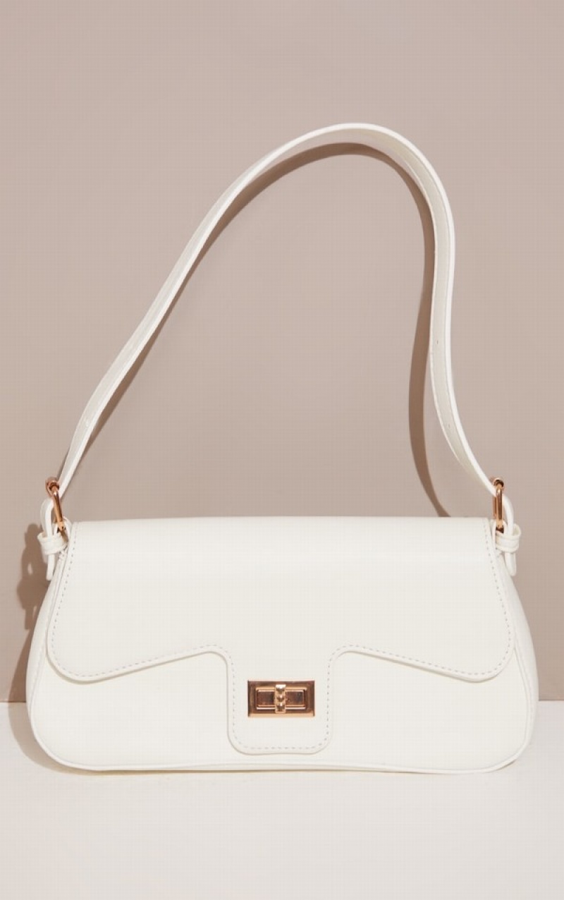 White Pretty Little Thing Envelope Shoulder Bags | OSRMHZQ-72