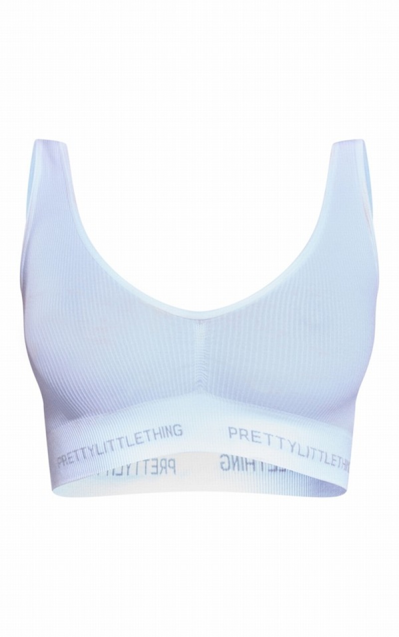 White Pretty Little Thing Tape Seamless Rib Ruched Front Lingerie | RBJOZWF-17